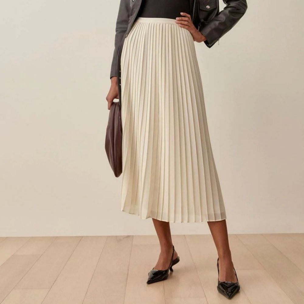 Reformation Calgary Skirt Ivory